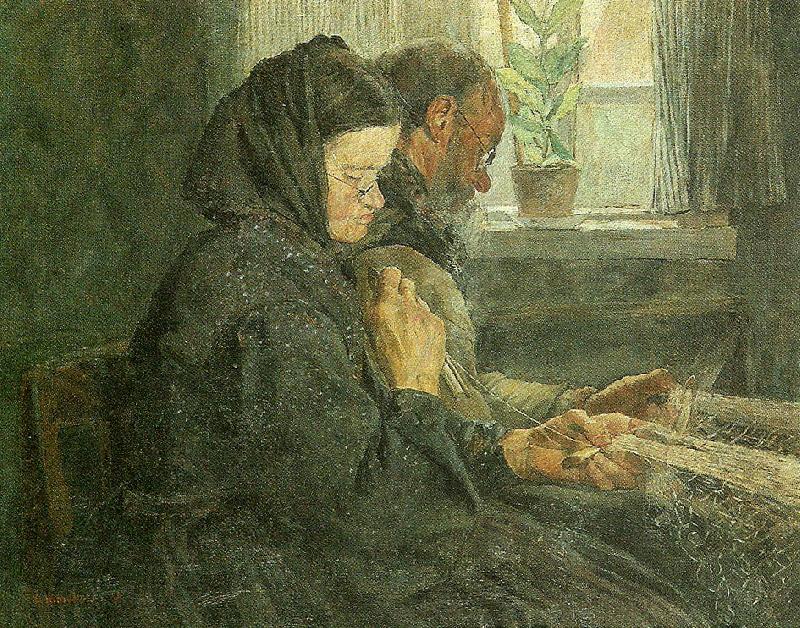 Carl Wilhelmson det gamla paret oil painting picture